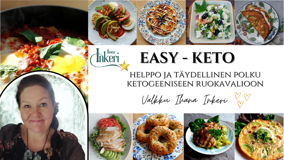 Keto alkuun ja haltuun – Easy-Keto: Valkku Inkerin 8 viikon valmennus. by LifeCoach Ihana Inkeri