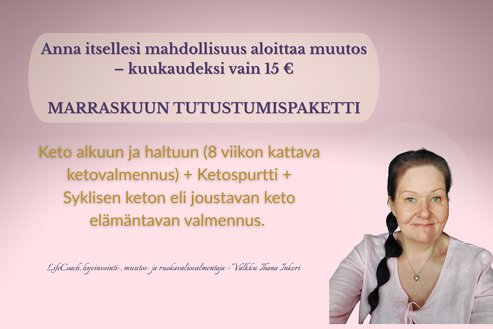 Kokeile Valkku Inkerin valmennuksia – Marraskuun Tutustumispaketti by LifeCoach Ihana Inkeri