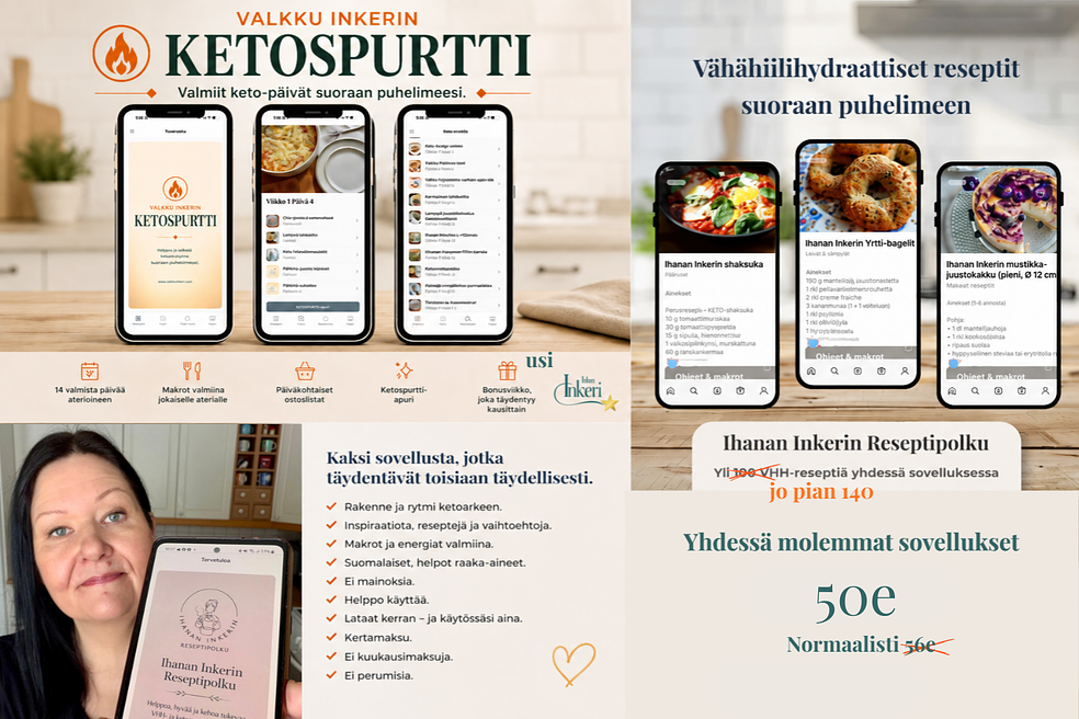 Ketospurtti & Reseptipolku yhdessä.  by LifeCoach Ihana Inkeri