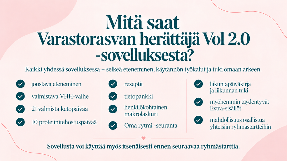 Varastorasvan-herättäjä Vol.2 sovellus.  by LifeCoach Ihana Inkeri